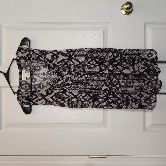 Motherhood Maternity Tops - Motherhood Maternity blue black and cream size L with tie string